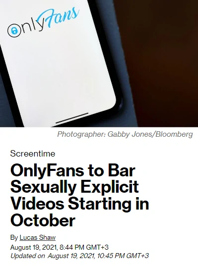But didn't OnlyFans going to disallow pornographic content in the future?